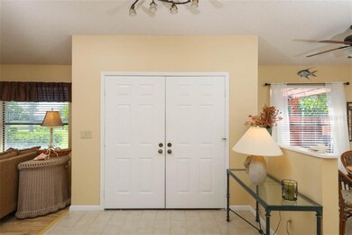 Double entry doors open to the foyer that is situa