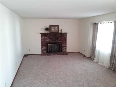 Wood burning fire place in living room