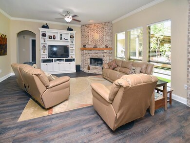 Great Room view.  Archway opening leads to two spa
