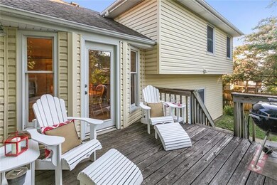 Deck is off the eat-in kitchen