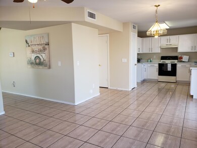 Family room and kitchen