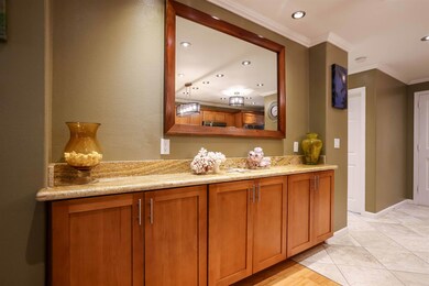 Extra counter and cabinet space.