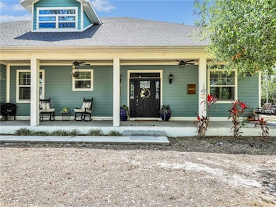 front of home and porch