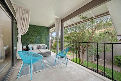 Balcony featuring an outdoor living space
