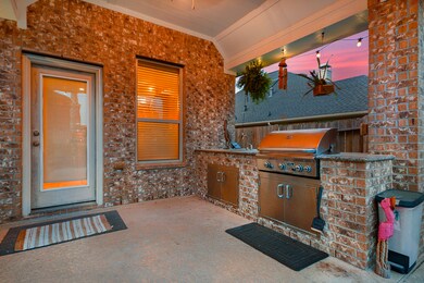 Outdoor Living to the finest! This generous covered Patio has cool deck flooring, special lighting and a ceiling fan.