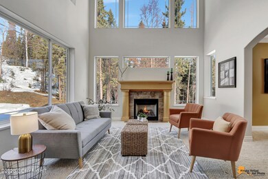 Custom mantel at gas fireplace
