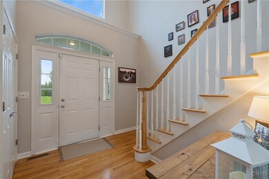 Greet your guests in the two story foyer with an o