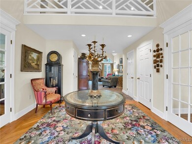 Hardwood flooring and open to above