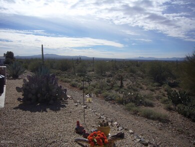 Mountain and desert views from patio