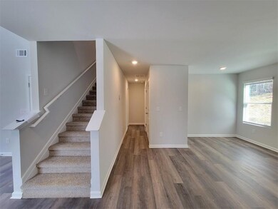 Stairway with wood-type flooring