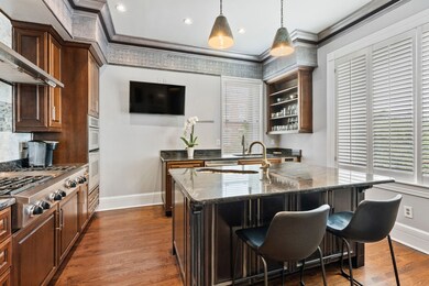 A chef's kitchen - gas cooktop. 2 sinks and a huge refrigerator!