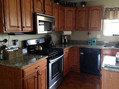 Kitchen. Granite counters in kitchen with a 