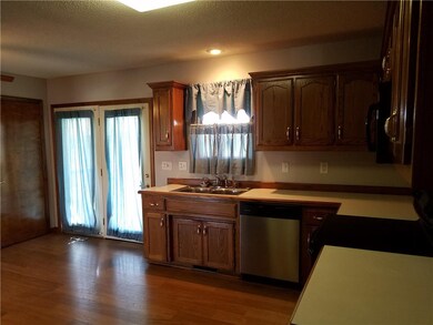 Doors to screened in deck off of kitchen