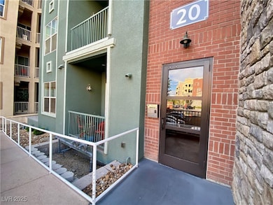 Bldg 20 exterior fobbed entry with colorful brick