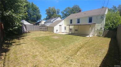 Large fenced in backyard