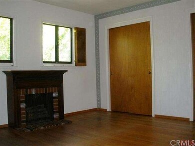 Master bedroom has fireplace & large closet.