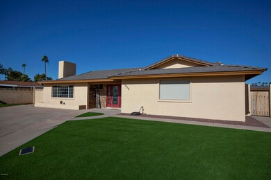 New Artificial Grass & Red Rocks