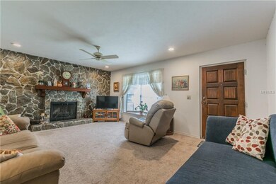 Family Room with Wood Burning Fireplace