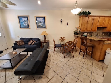 living area and breakfast table