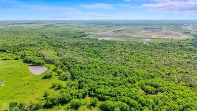Aerial view with a wooded view