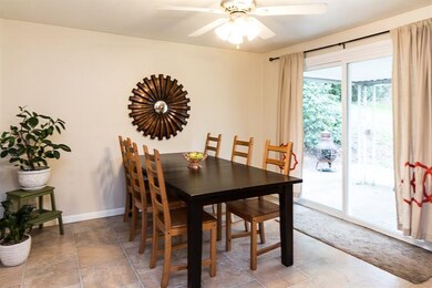 Sparkling new sliding glass door provides beautifu
