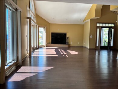 Long shot of the gracious open living (16 ft. ceil