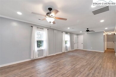 Living room and dining room before staging