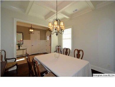 Coffered ceiling in formal dining room is just a h