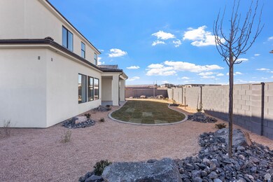 View of fenced backyard