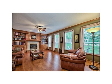 BUILT IN SHELVING AND MEDIA OUTLET