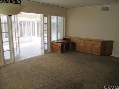Built-in entertainment unit in the family room.