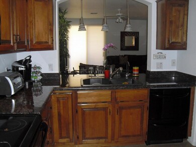 Kitchen opens to family room