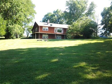 View from the second house,  the siding dates the 