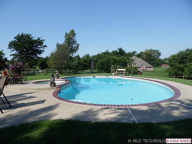 Crystal clear in-ground pool.