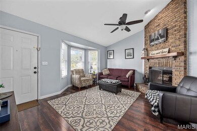 Living room facing the front door