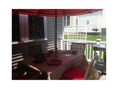Exterior Back. Your private deck set for summer en
