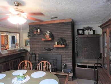 Wood burning fireplace