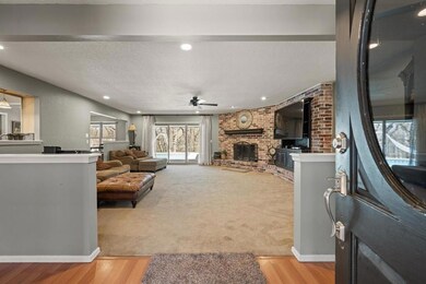View of Living room from front entry door