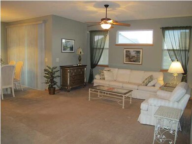Living Room of Home Open to Kitchen