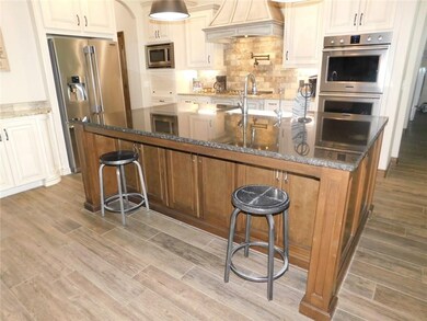 Custom Kitchen, chiseled and high polished granite
