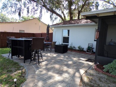 Paver patio, privacy fenced back yard.