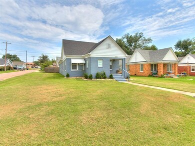 View of front of home with a front yard