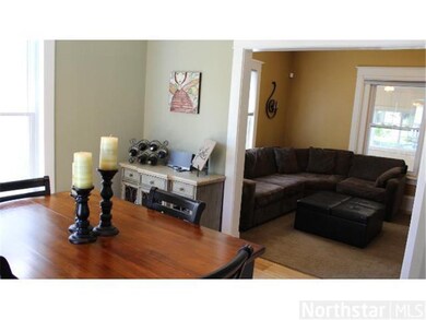 Dining room and living room.