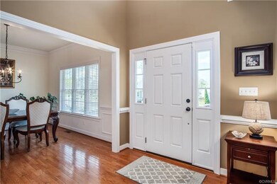 Wood floors throughout the first floor.