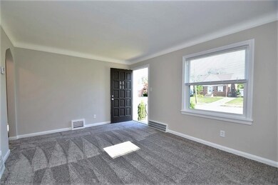 The living room has plenty of space for furniture
