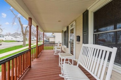 Relax on the open front porch
