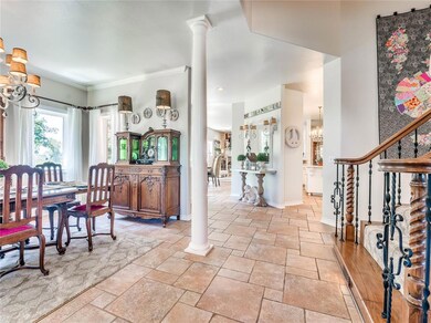 View from front door of entry area.