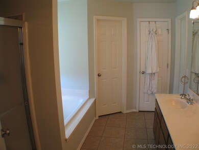Master Bath with Double Sinks, Separate Shower, Wh