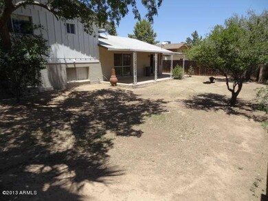 Patio overlooking back yard