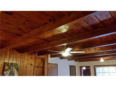 The wood beamed ceiling is really unique.